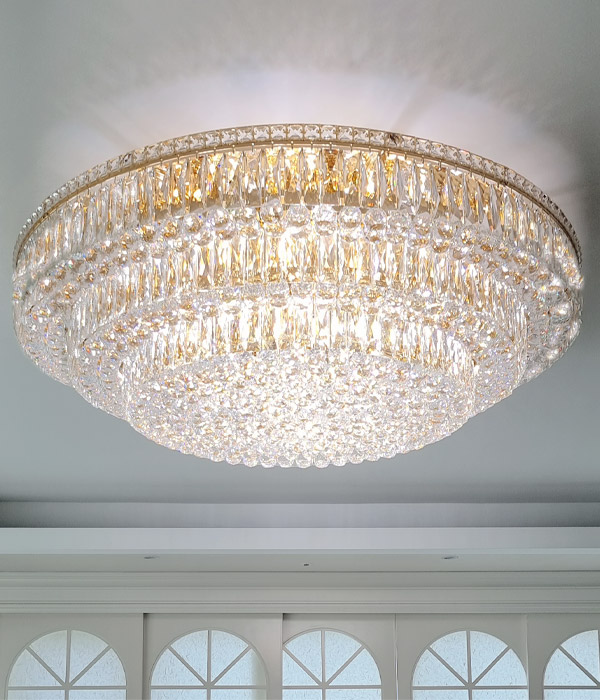 웨딩골드 원형 37등 대형 크리스탈거실등 거실전등