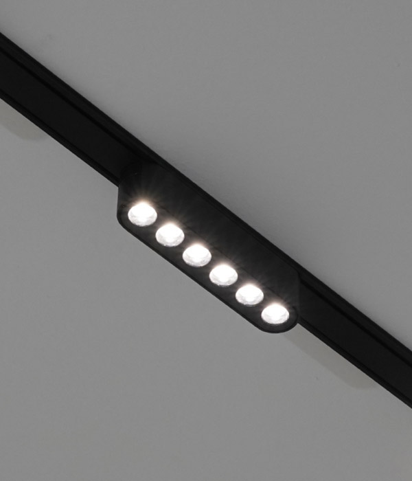 소리에 무타공 마그네틱 레일조명 6W (숏)